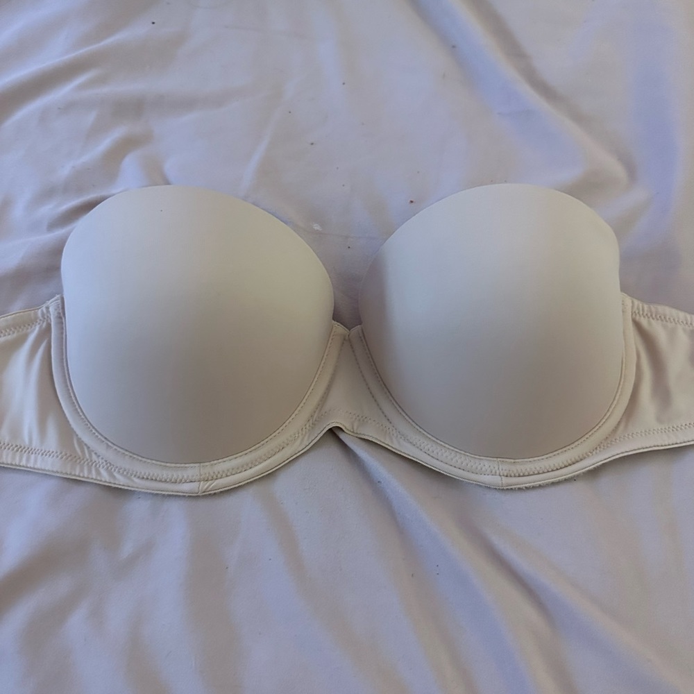 nude strapless bra by PINK
